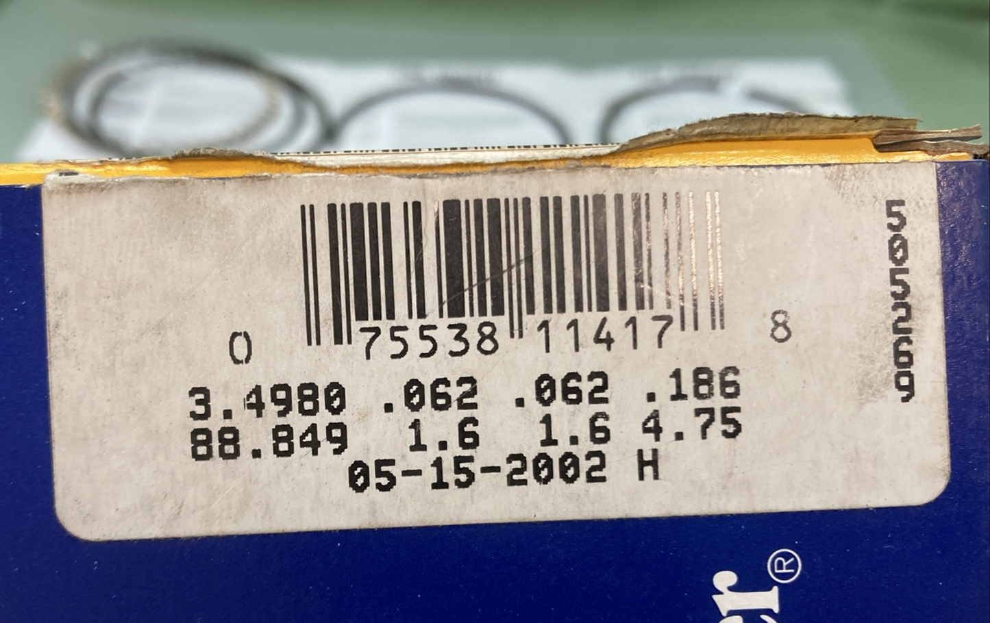 NEW GENUINE HASTINGS 2M6127040 PISTON RING SET HARLEY DAVIDSON