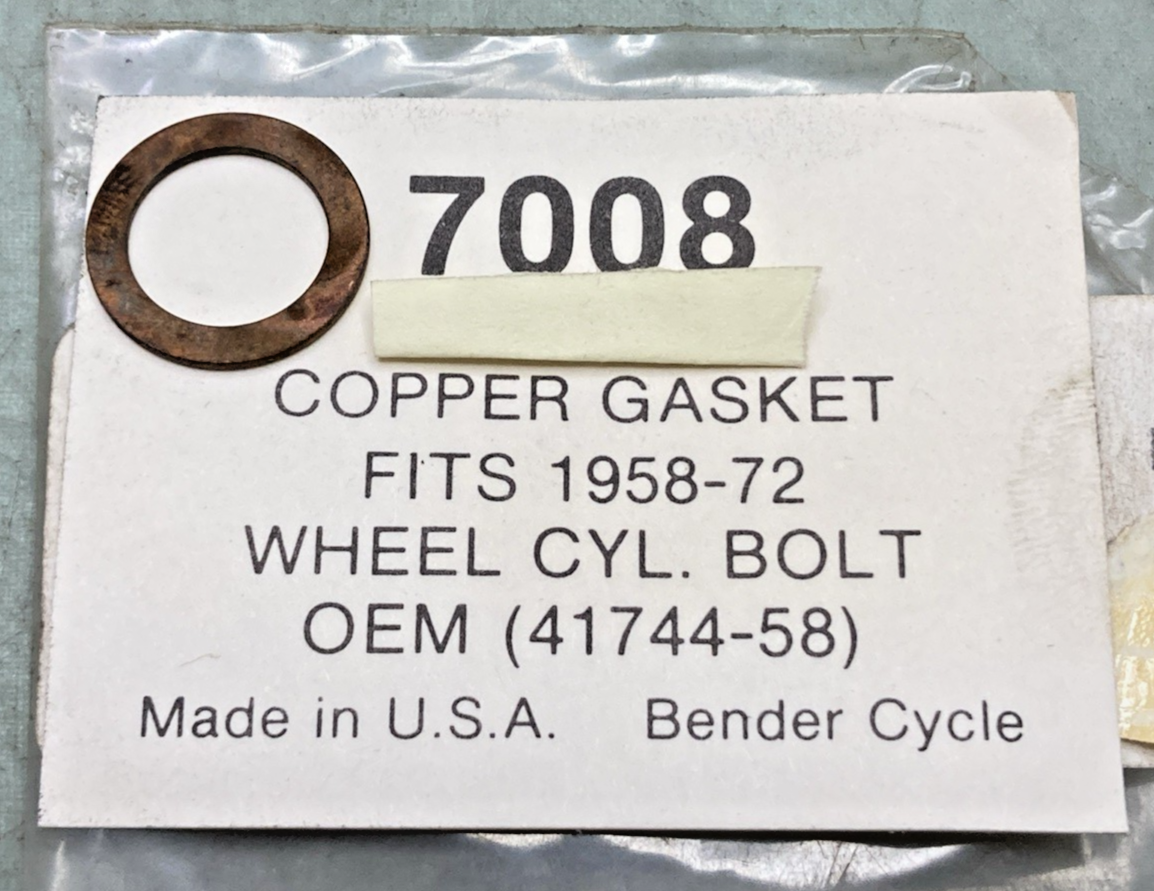 QTY 2 GENUINE BENDER CYCLE 7008 WASHER FOR HARLEY DAVIDSON 41744-58