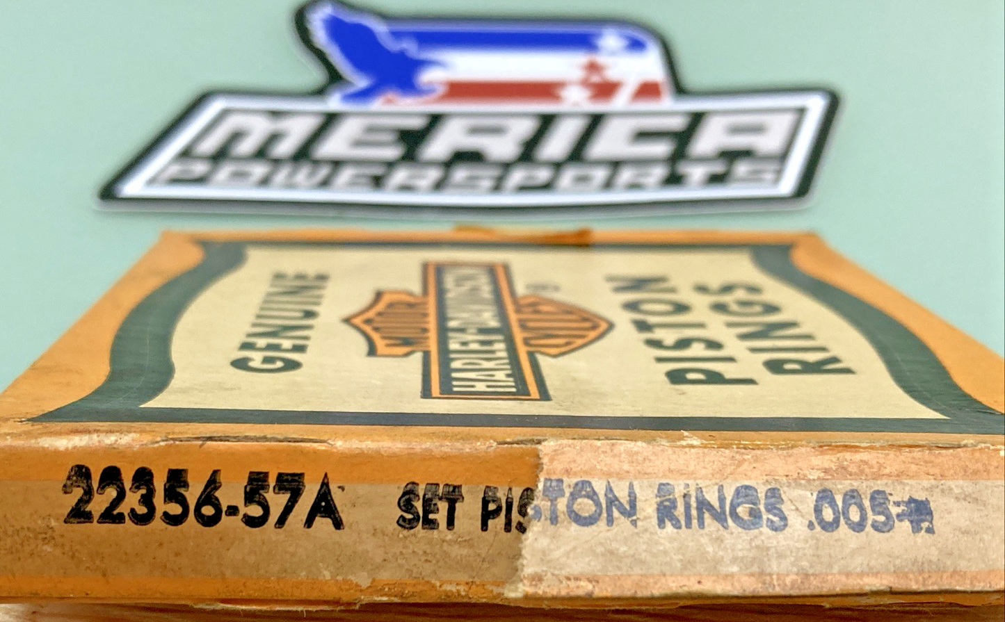 NEW GENUINE HARLEY DAVIDSON 22356-57A Piston Ring Set .005