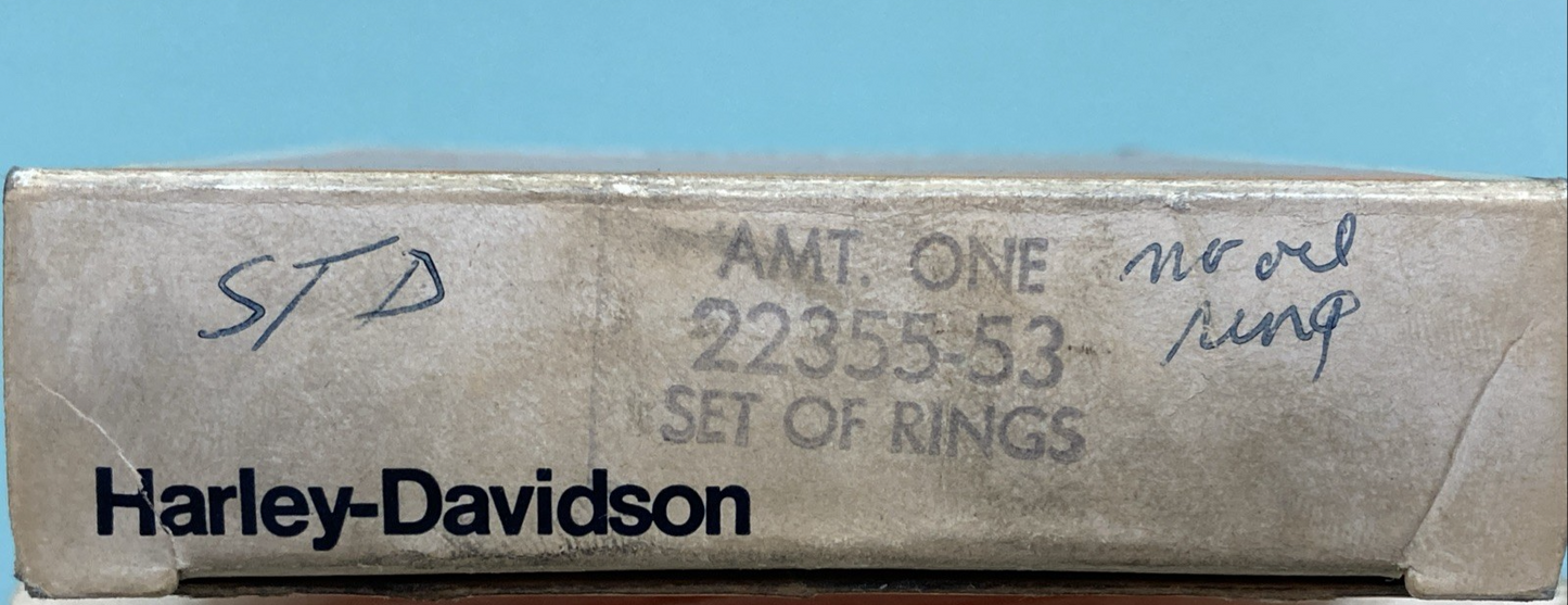 GENUINE HARLEY DAVIDSON 22355-53 Ring set, piston - Panhead FL '53-'64
