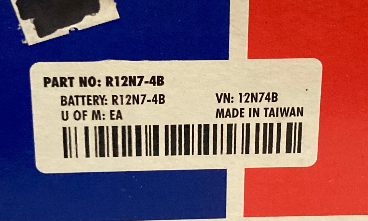 New Genuine Parts Unlimited R12N7-4B Battery
