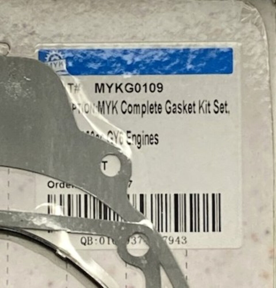 MYK MYKG0109 Gasket Kit 4 Stroke 150cc Short GY6 Engine New Gen. Incomplete Kit