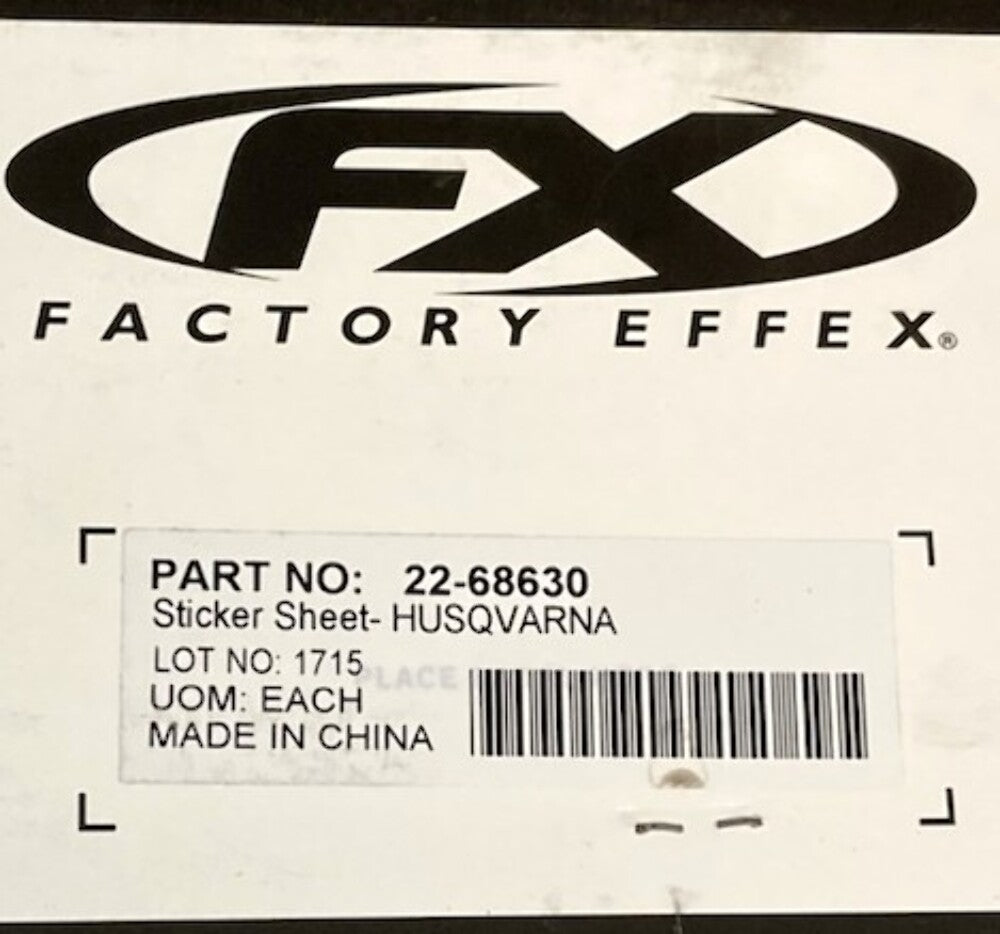 Factory Effex 22-68630 Husqvarna Decal Kit New Genuine