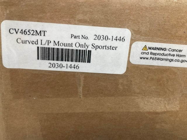 CYCLE VISIONS CV4652MT CURVED LICENSE PLATE MOUNT 2030-1446 New Replaces