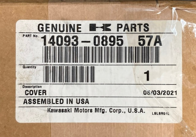 Kawasaki 14093-0895-57A COVER, LH, LWR, C.L. GREEN New Genuine