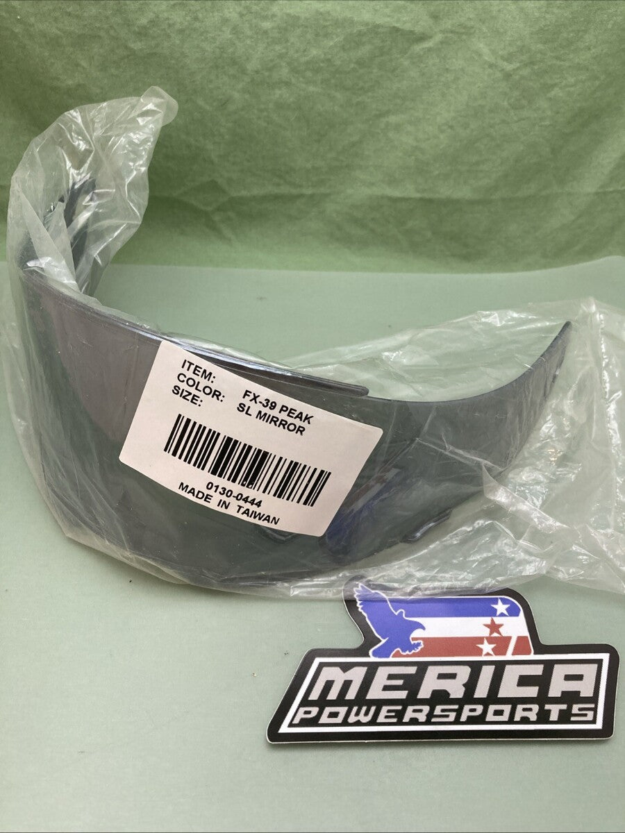 NEW GENUINE AFX FX-39 PEAK SL MIRROR HELMET SHIELD FX39 0130-0444