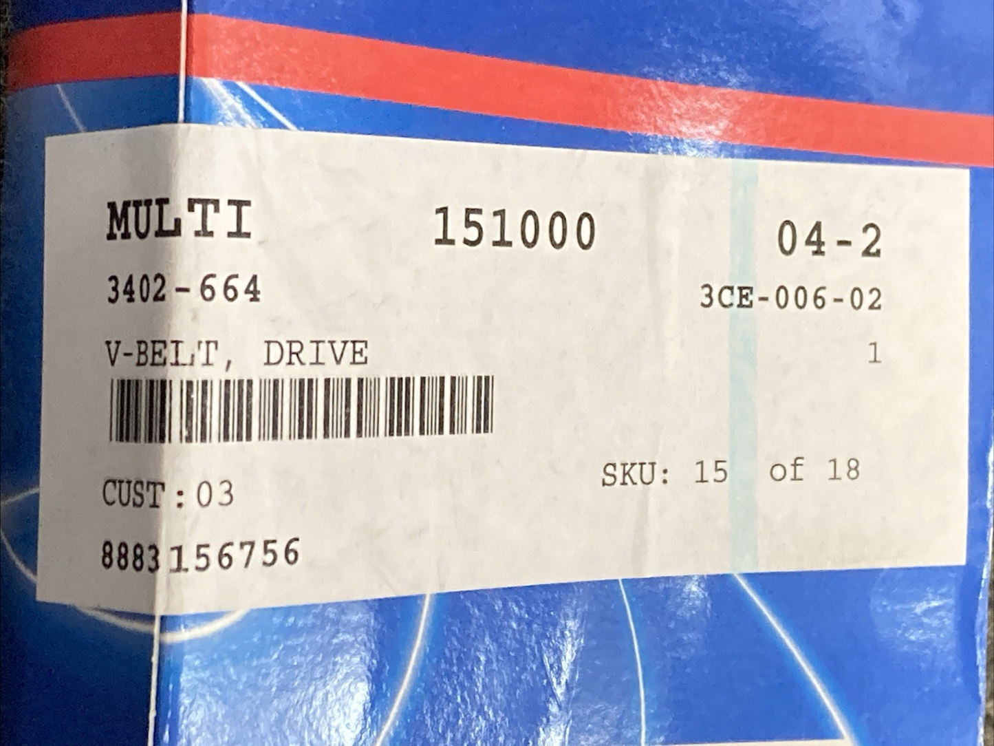 NEW GENUINE SUZUKI 3402-664 V BELT, DRIVE FOR ARCTIC