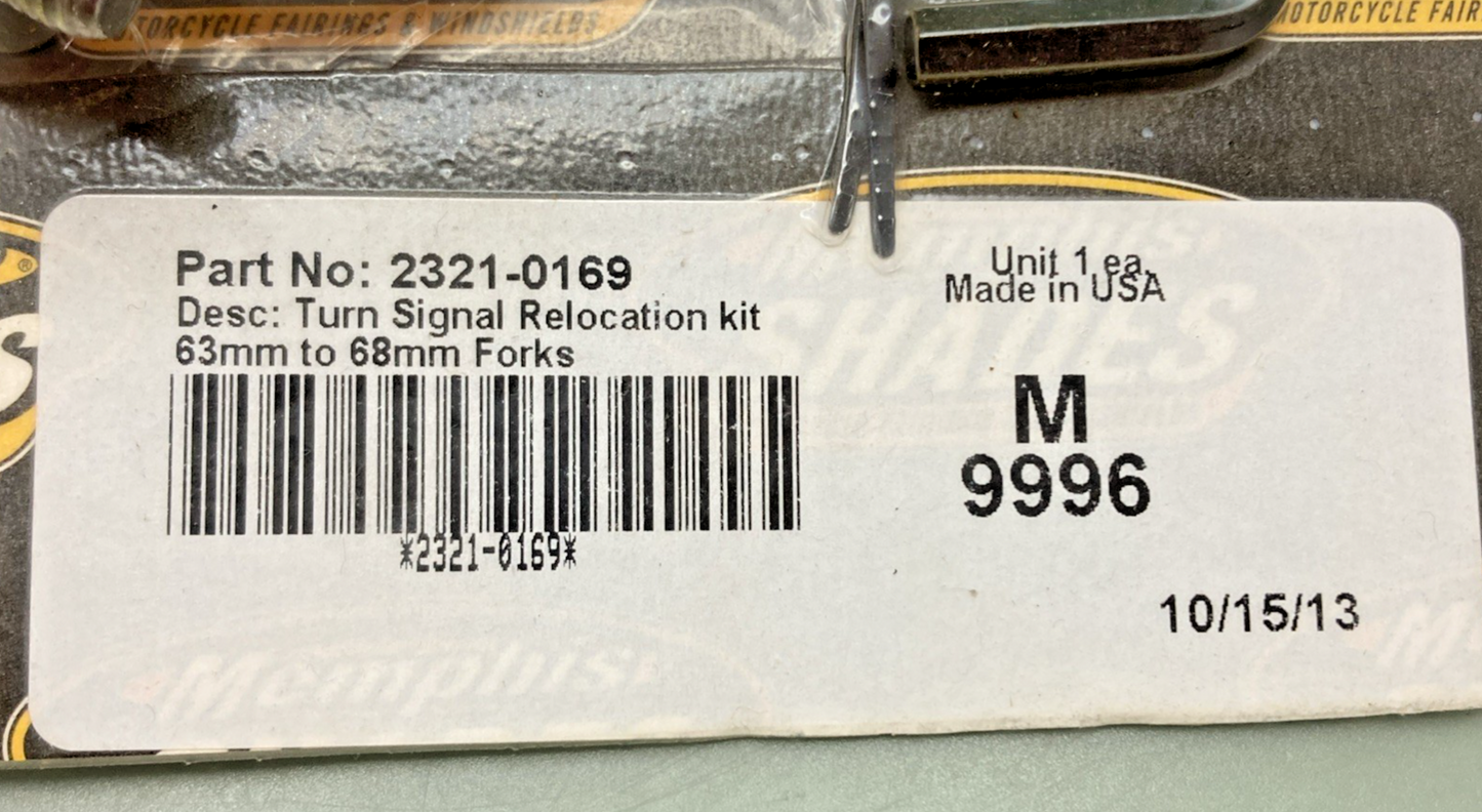 NEW GENUINE MEMPHIS SHADES 2321-0169 TURN SIGNAL RELOCATION KIT M9996