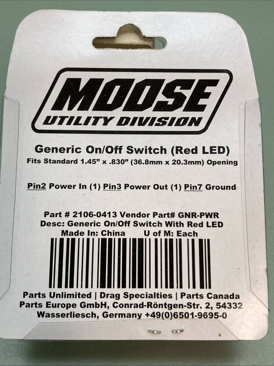 NEW GENUINE MOOSE 2106-0427 Rocker Switch RED