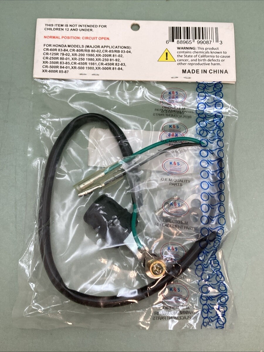 NEW GENUINE K&S 12-0101 KILL SWITCH 0616-0022 HONDA