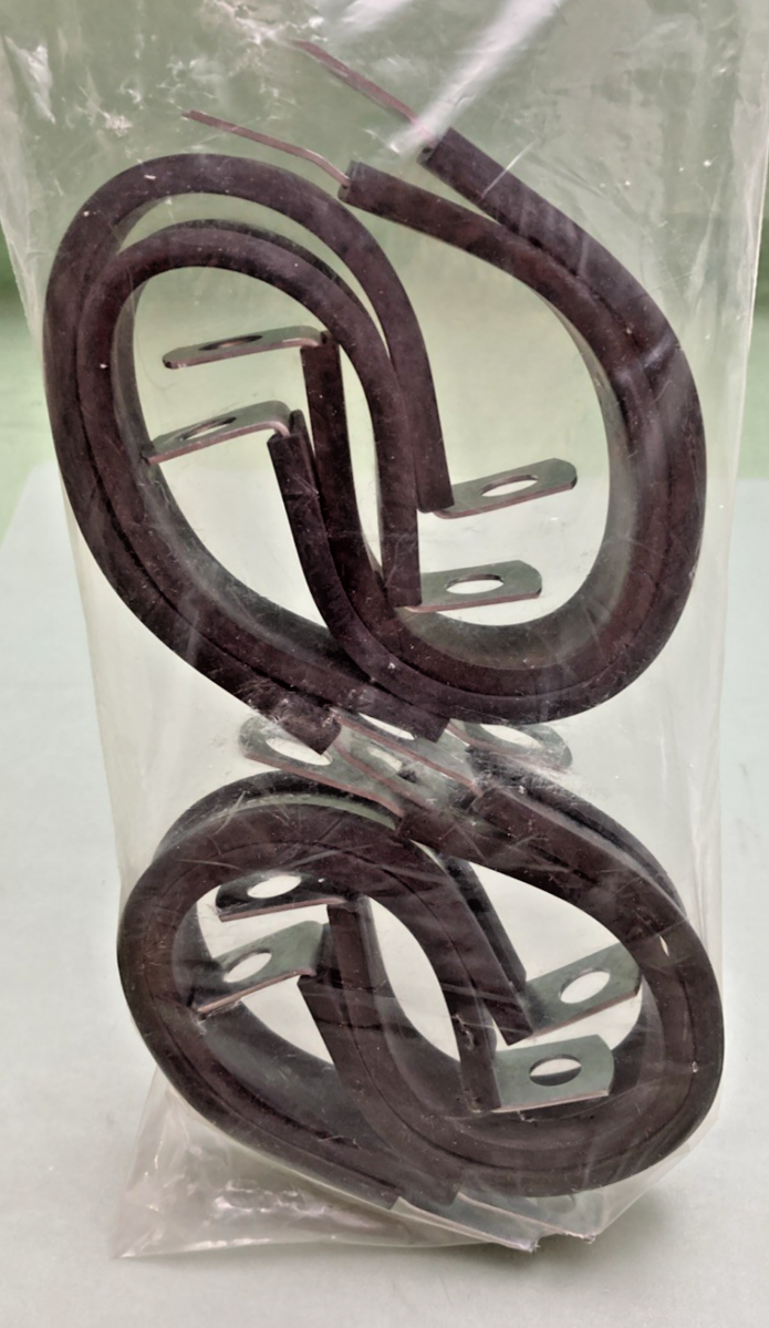 NEW GENUINE UTV INC UTVCLAMP2 2" CUSHIONED STAINLESS STEEL STRAP & RUBBER CLAMP