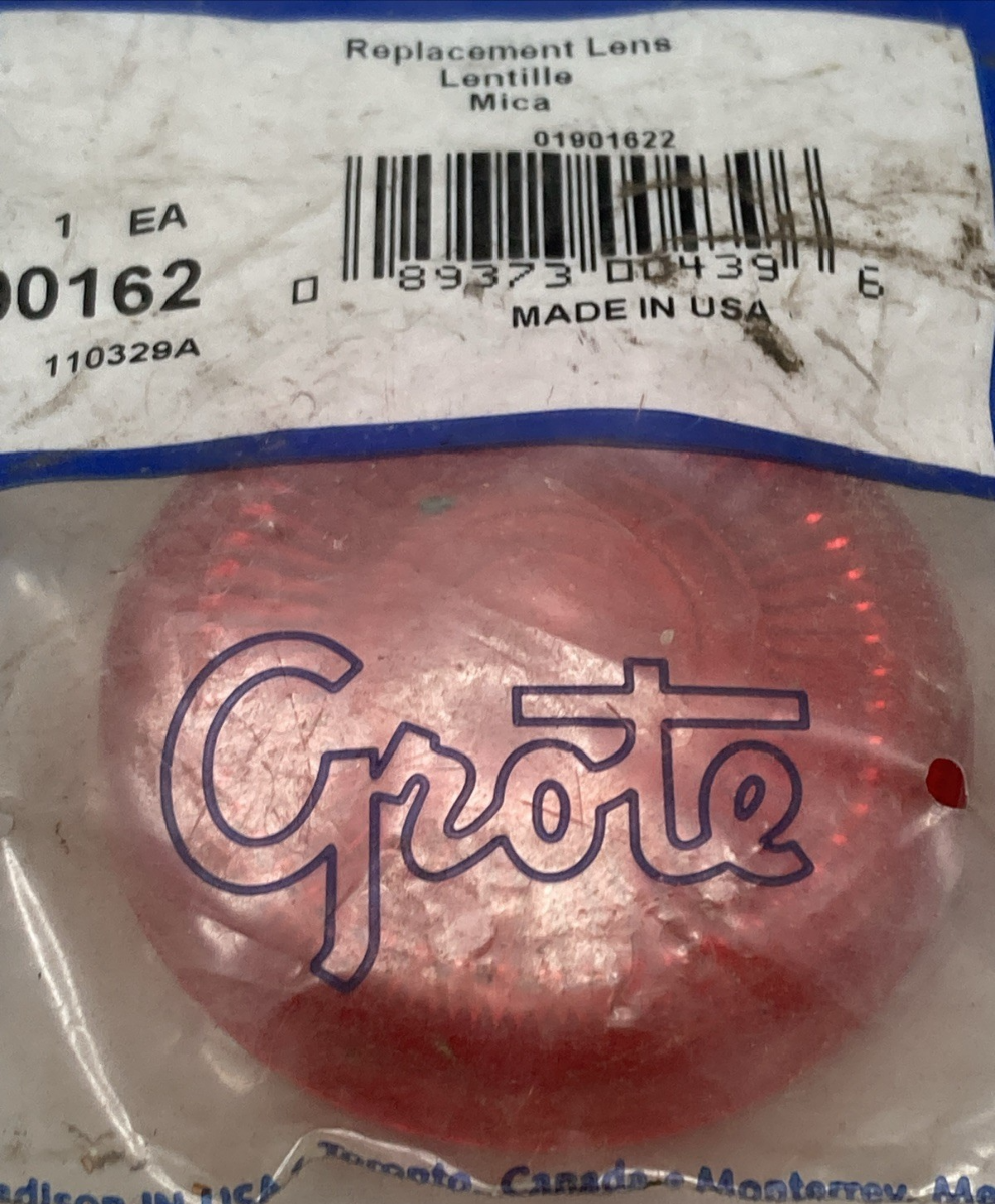 QTY 2 NEW GENUINE GROTE 90162 SIDE MARKER LIGHT LENS