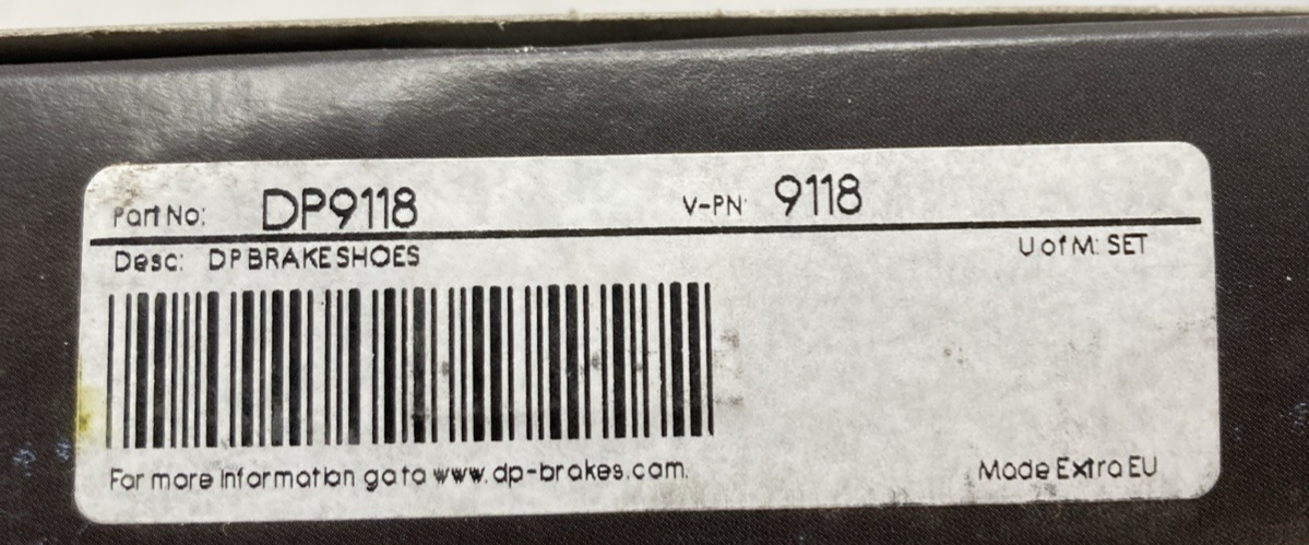 NEW GENUINE DP DP9118 REAR BRAKE SHOES