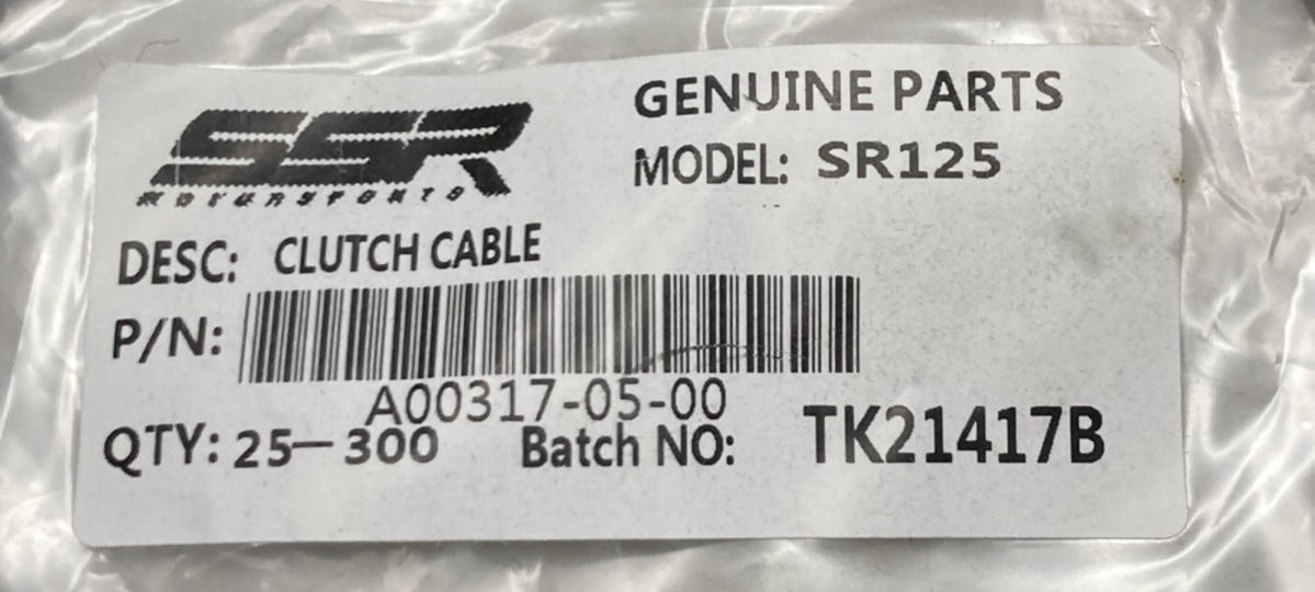NEW GENUINE SSR A00317-05-00 CLUTCH CABLE