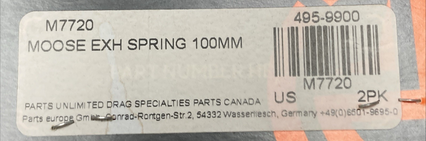 NEW GENUINE MOOSE 495-9900 M7720 EXHAUST SPRINGS 100MM