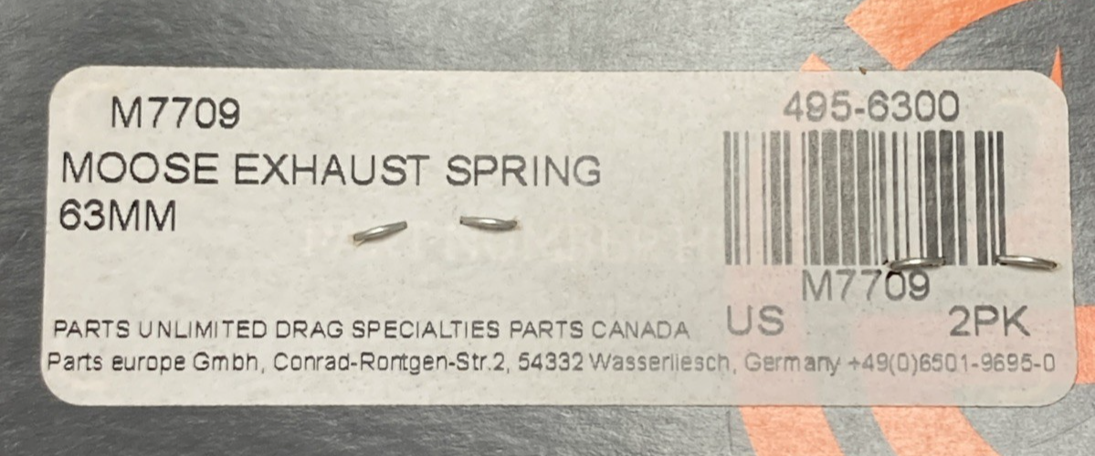 NEW GENUINE MOOSE 495-6300 M7709 EXHAUST SPRINGS