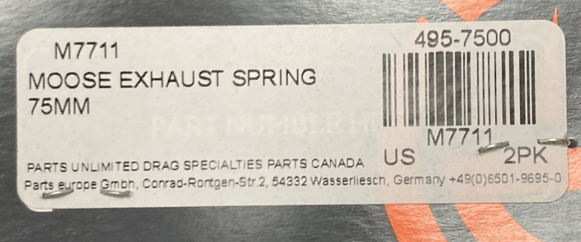 NEW GENUINE MOOSE 495-7500 M7711 EXHAUST SPRINGS
