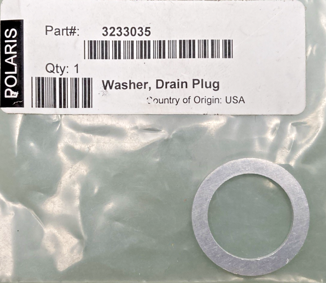 QTY 2 NEW GENUINE POLARIS 3233035 WASHER, DRAIN PLUG