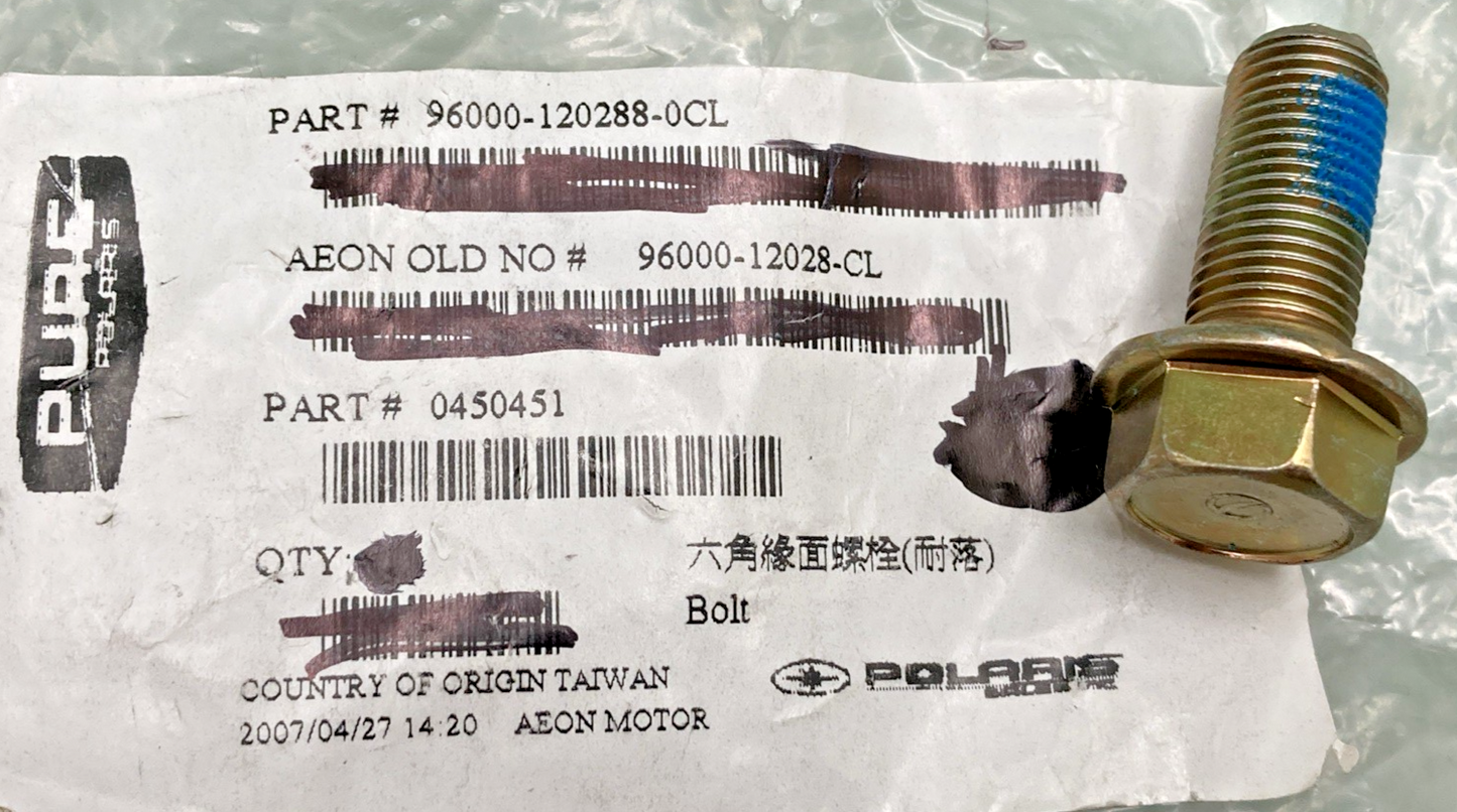 QTY 3 NEW GENUINE POLARIS 0450451 REAR BRAKE FLANGE BOLT