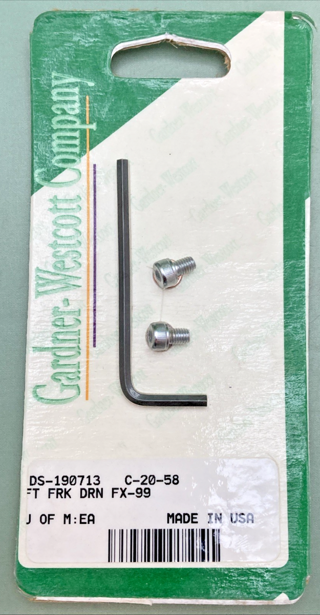 NEW GENUINE GARDNER-WESTCOTT FX-99 Socket Head Front Fork Drain Screws C-20-58