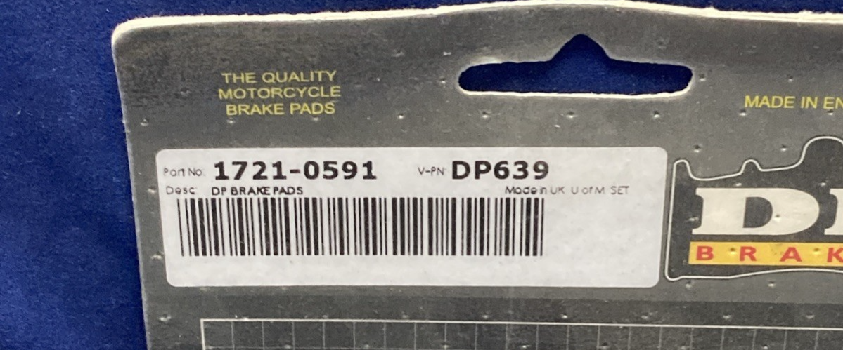 NEW GENUINE DP 1721-0591 Dp639 Standard Compound Brake Pad Set