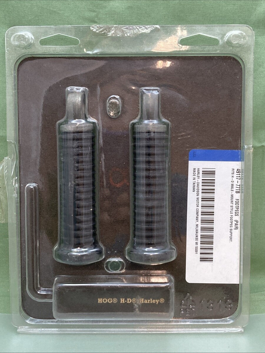 NEW GENUINE HARLEY DAVIDSON 49117-77TB FOOTPEGS, PAIR