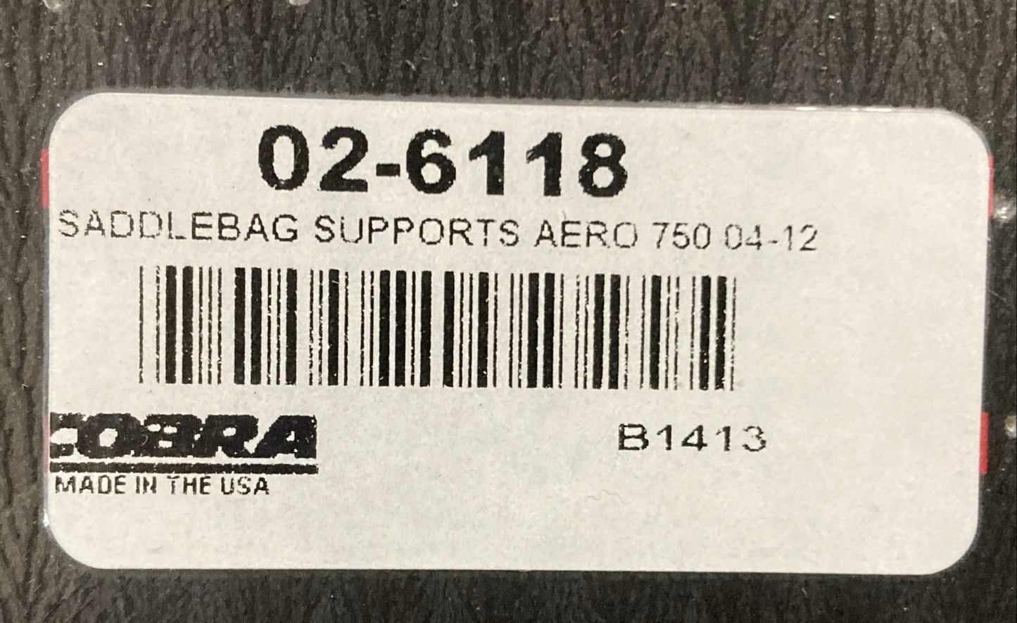NEW GENUINE COBRA 02-6118 Saddlebag Supports Honda Aero 750 04-12