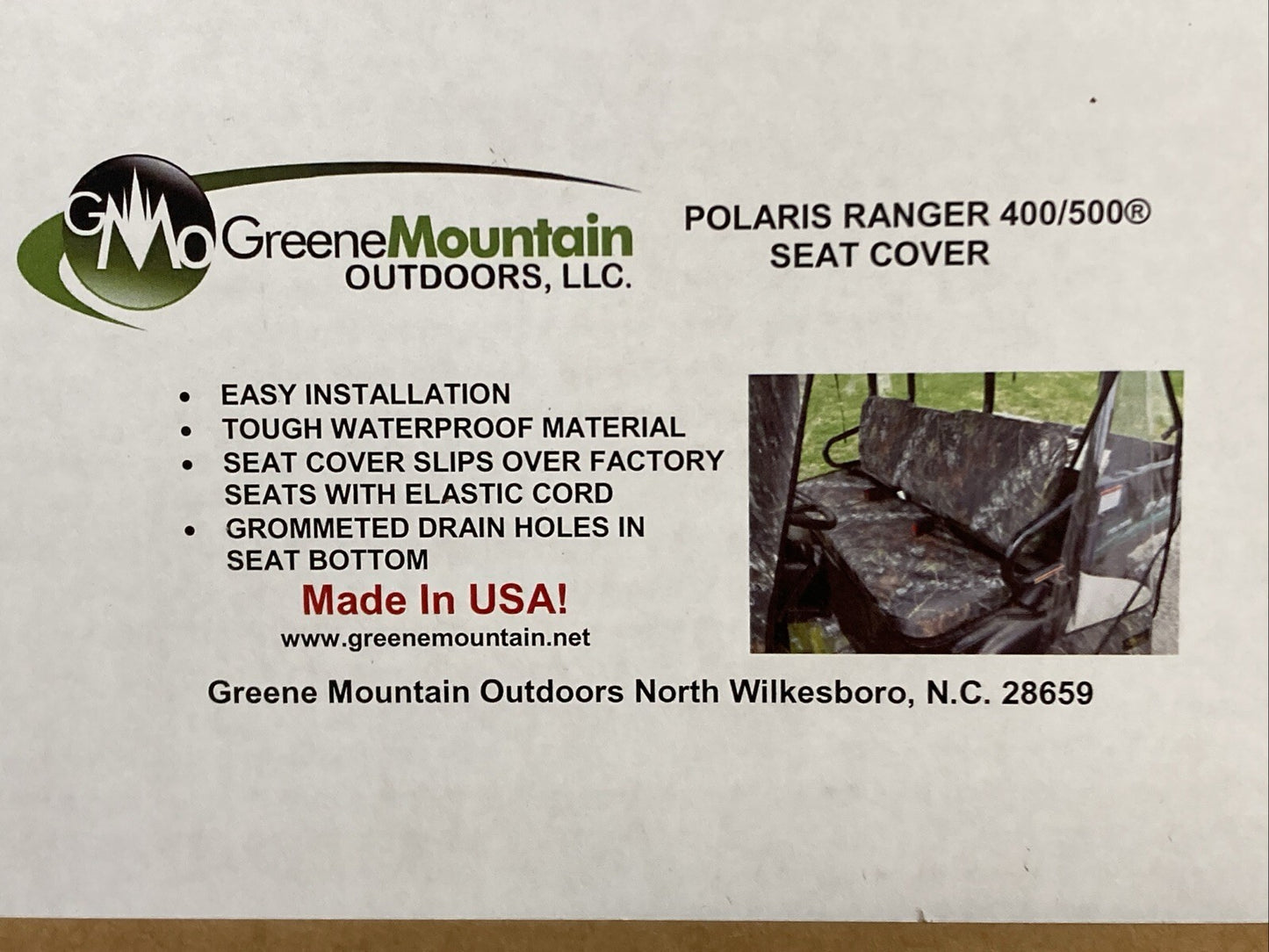 NEW GENUINE GMO PRBS400-11 SEAT COVER BLACK POL RANGER 400/500