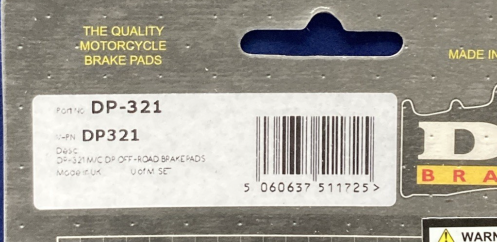 NEW GENUINE DP DP-321 SINTERED BRAKE PADS