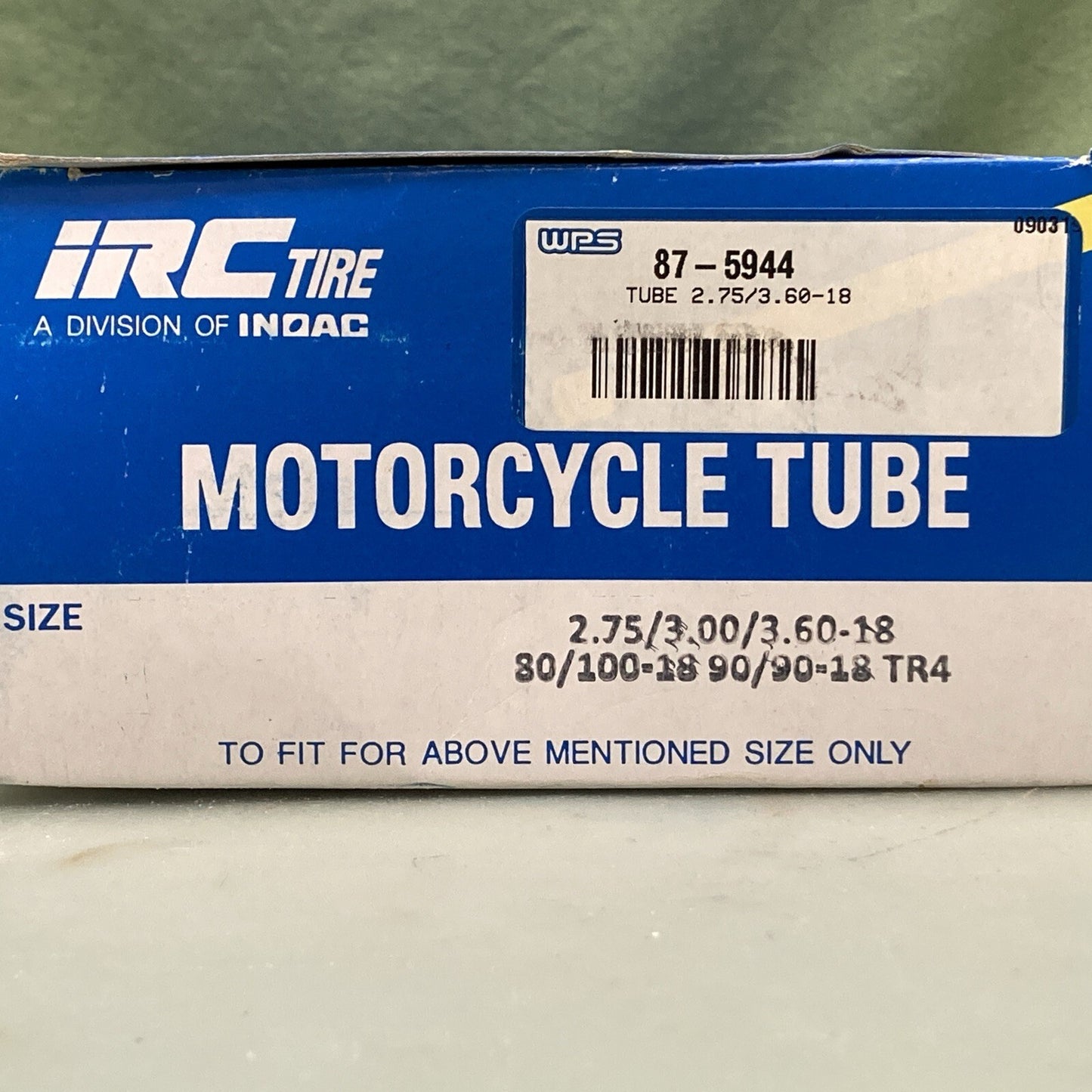 NEW GENUINE IRC 87-5944 2.75/3.60-18 TR4 MOTORCYCLE TUBE