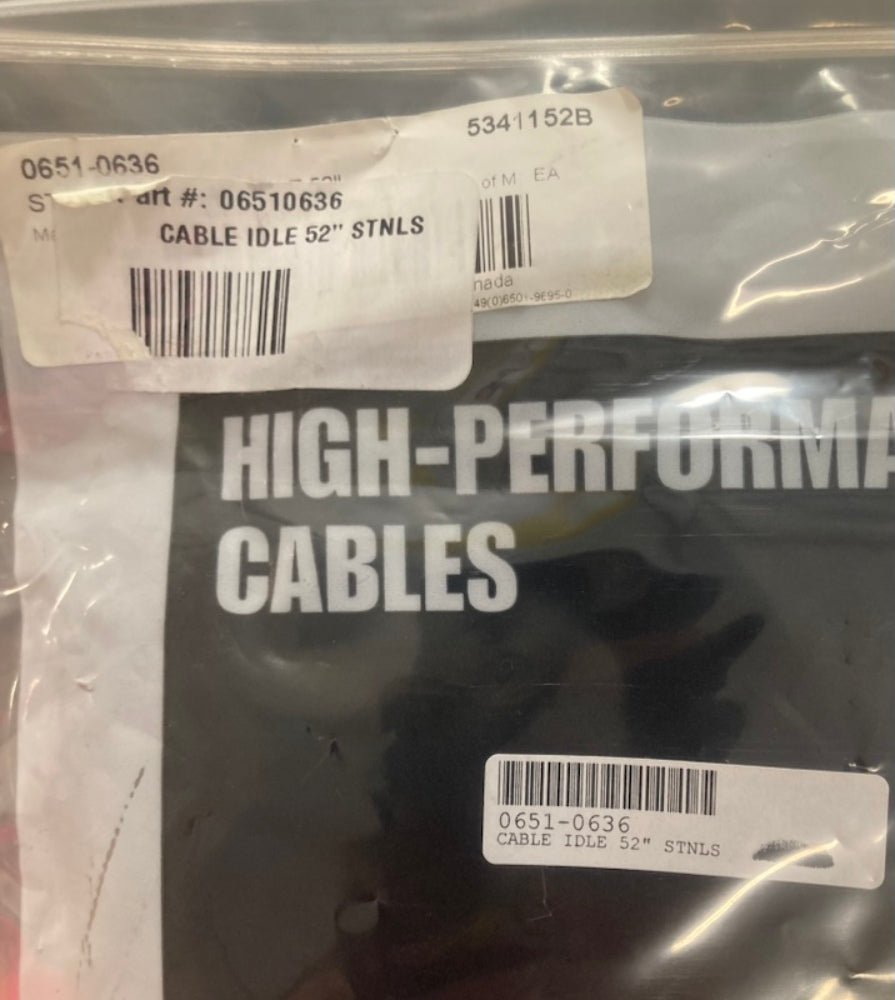 Drag Specialties 0651-0636 SS Braided Idle Cable New Genuine