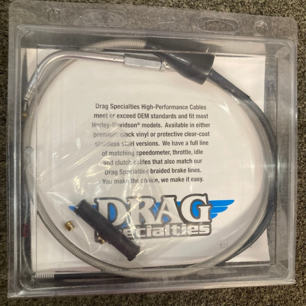 Drag Specialties 0651-0168 Stainless Braided Idle Cable 38" New Genuine