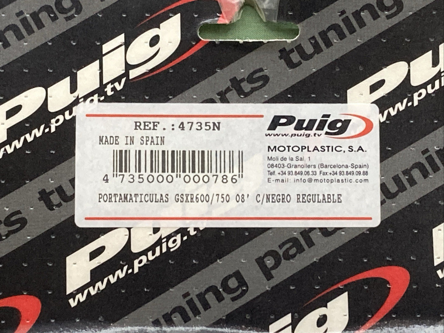 NEW GENUINE PUIG 4735N FENDER ELIMINATOR KIT, BLACK