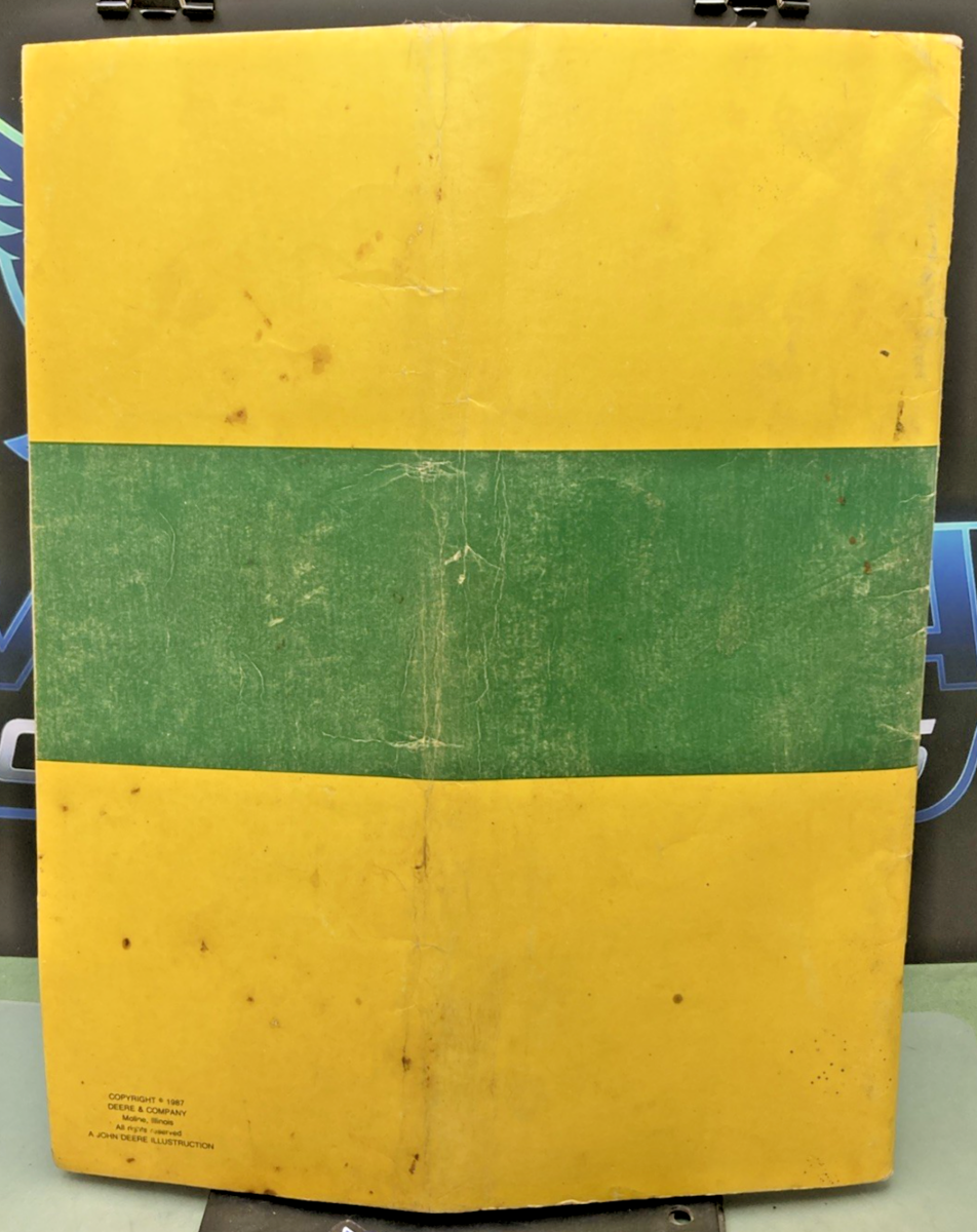 GENUINE JOHN DEERE OM-M75866 SERIAL NO. 475,001 OPERATOR'S MANUAL ISSUE G7