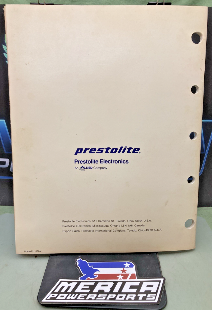 GENUINE PRESTOLITE PS-140U SPARK PLUGS CATALOG 1982