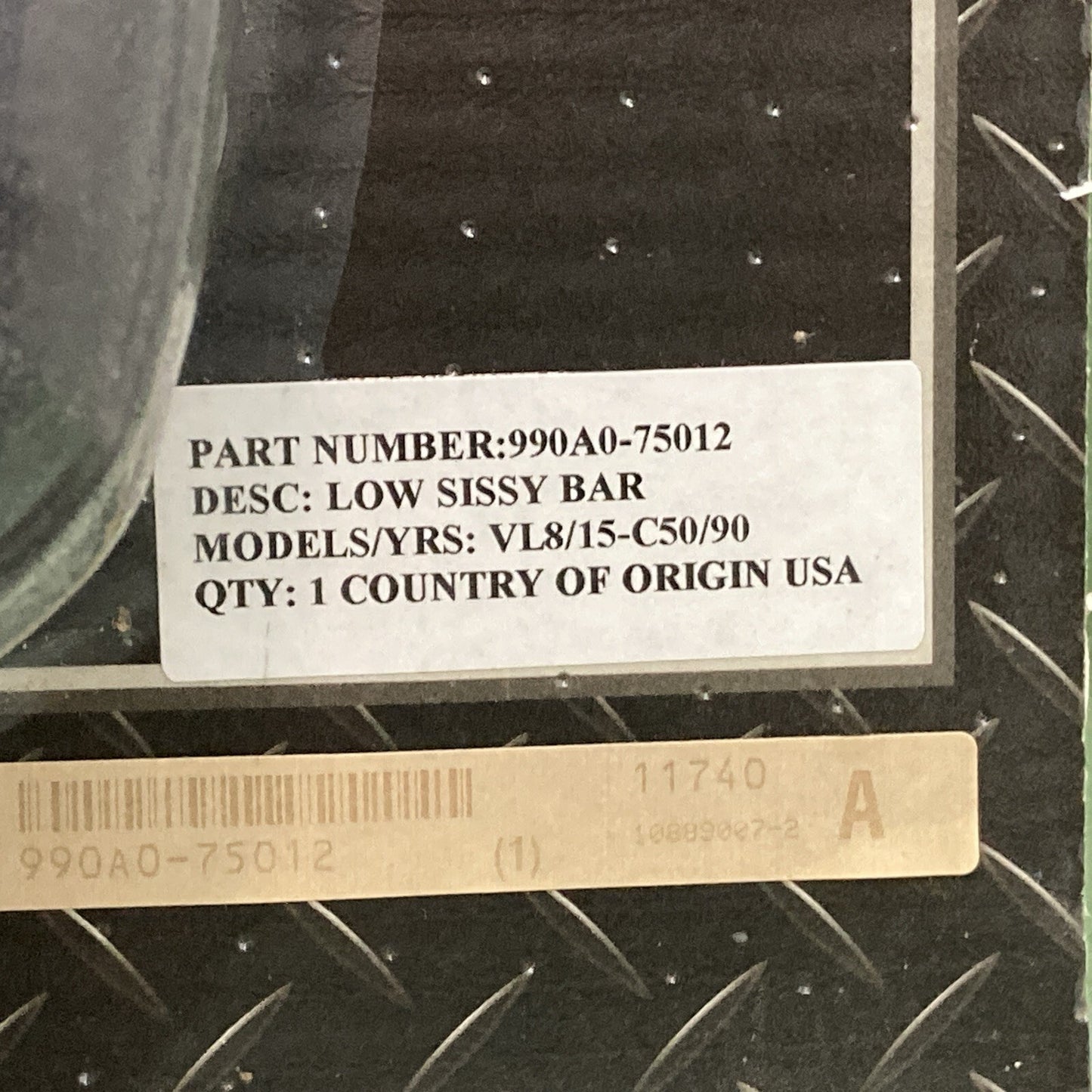 NEW GENUINE SUZUKI BOULEVARD 990A0-75012 Low Sissy Bar/Backrest