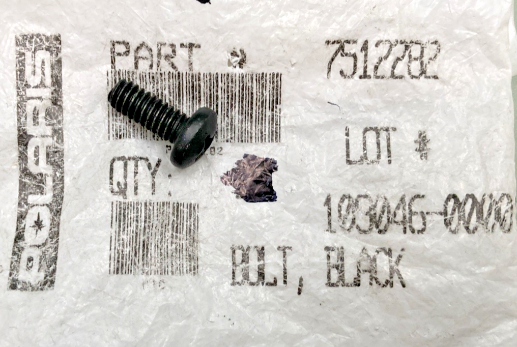 QTY 3 NEW GENUINE POLARIS 7512282 BOLT, BLACK