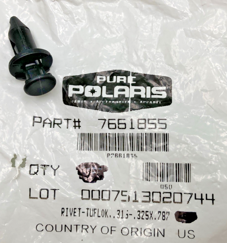 QTY 3 NEW GENUINE POLARIS 7661855 TUFLOK RIVET