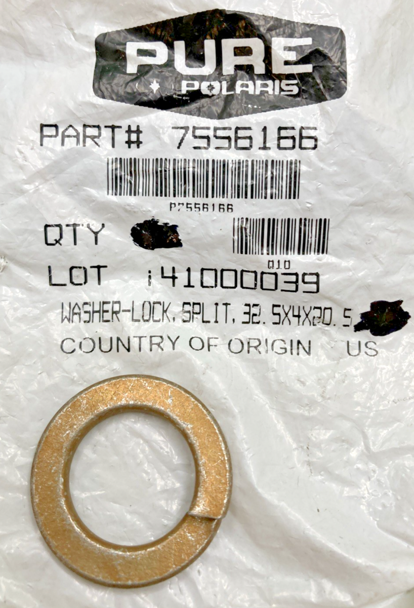 QTY 2 NEW GENUINE POLARIS 7556166 WASH-LOCK, SPLIT
