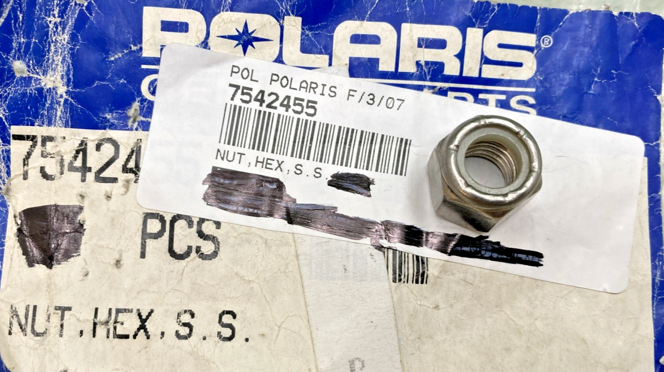 QTY 3 NEW GENUINE POLARIS 7542455 HEX NUT