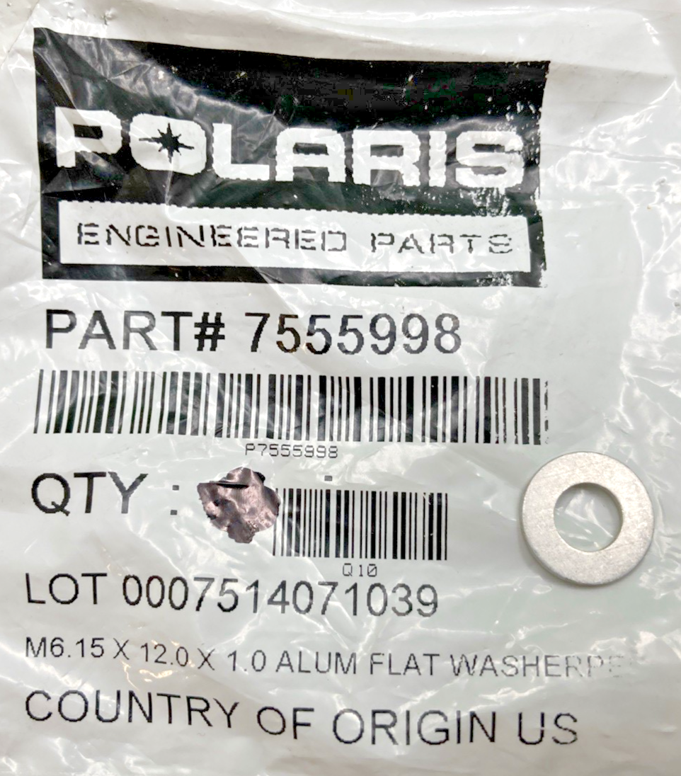 QTY 5 NEW GENUINE POLARIS 7555998 FLAT WASHER