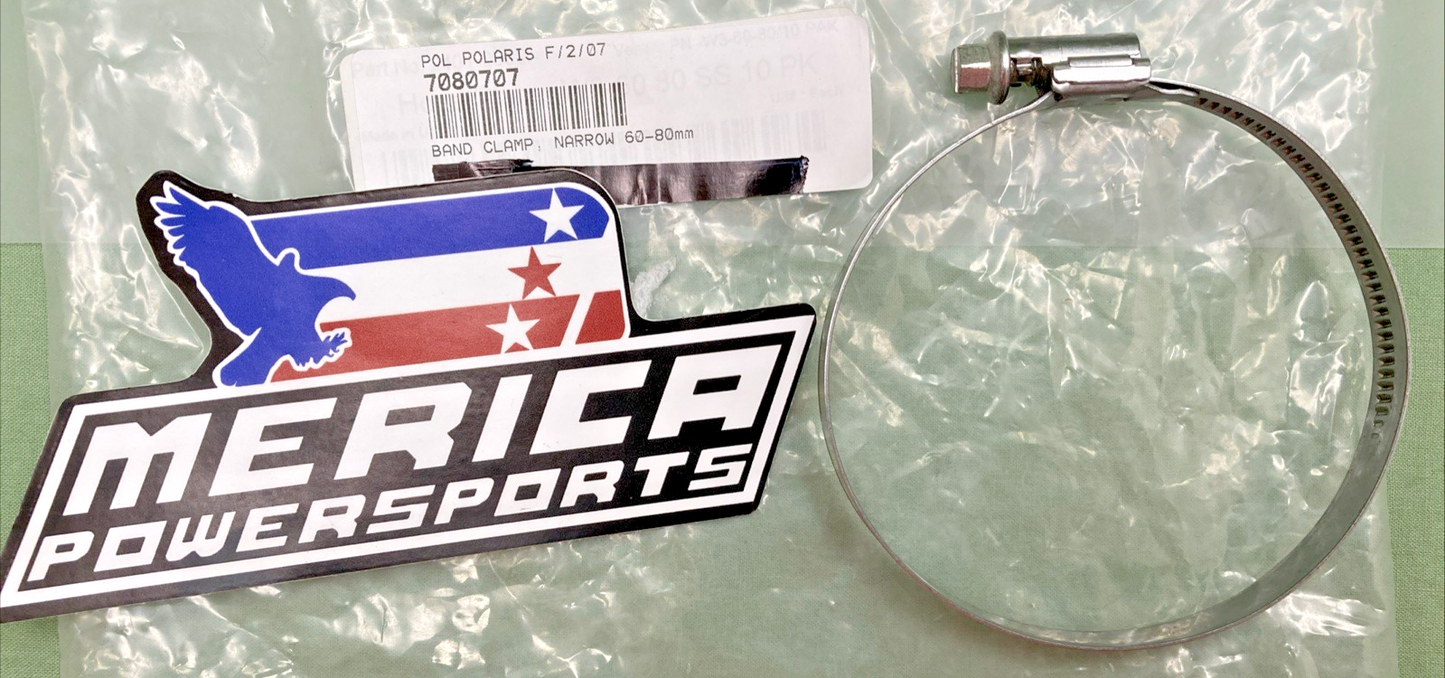 QTY 2 NEW REPLACES POLARIS 7080707 BAND CLAMP, NARROW 60-80MM