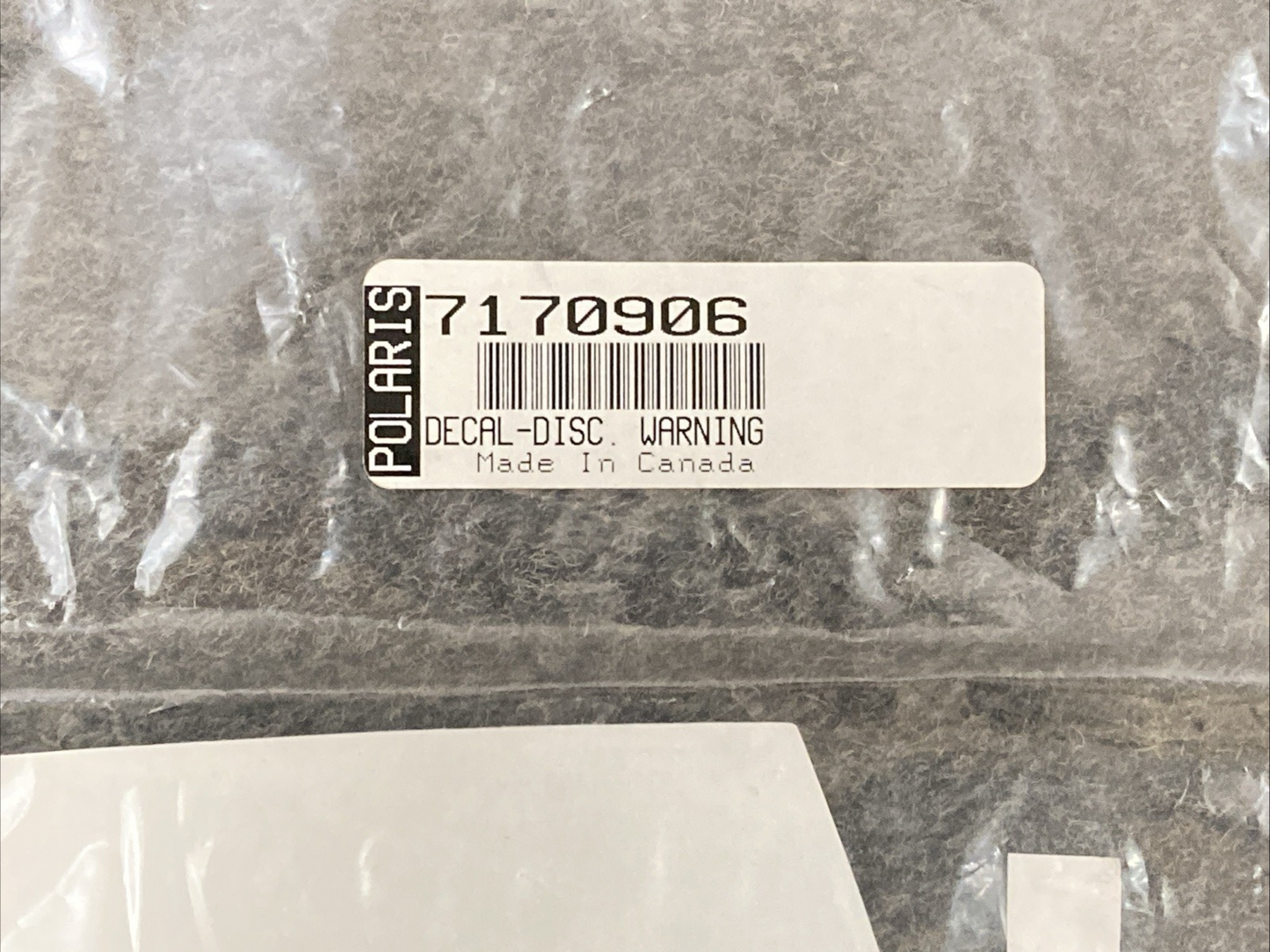 NEW GENUINE POLARIS 7170906 DECAL - DISC. WARNING