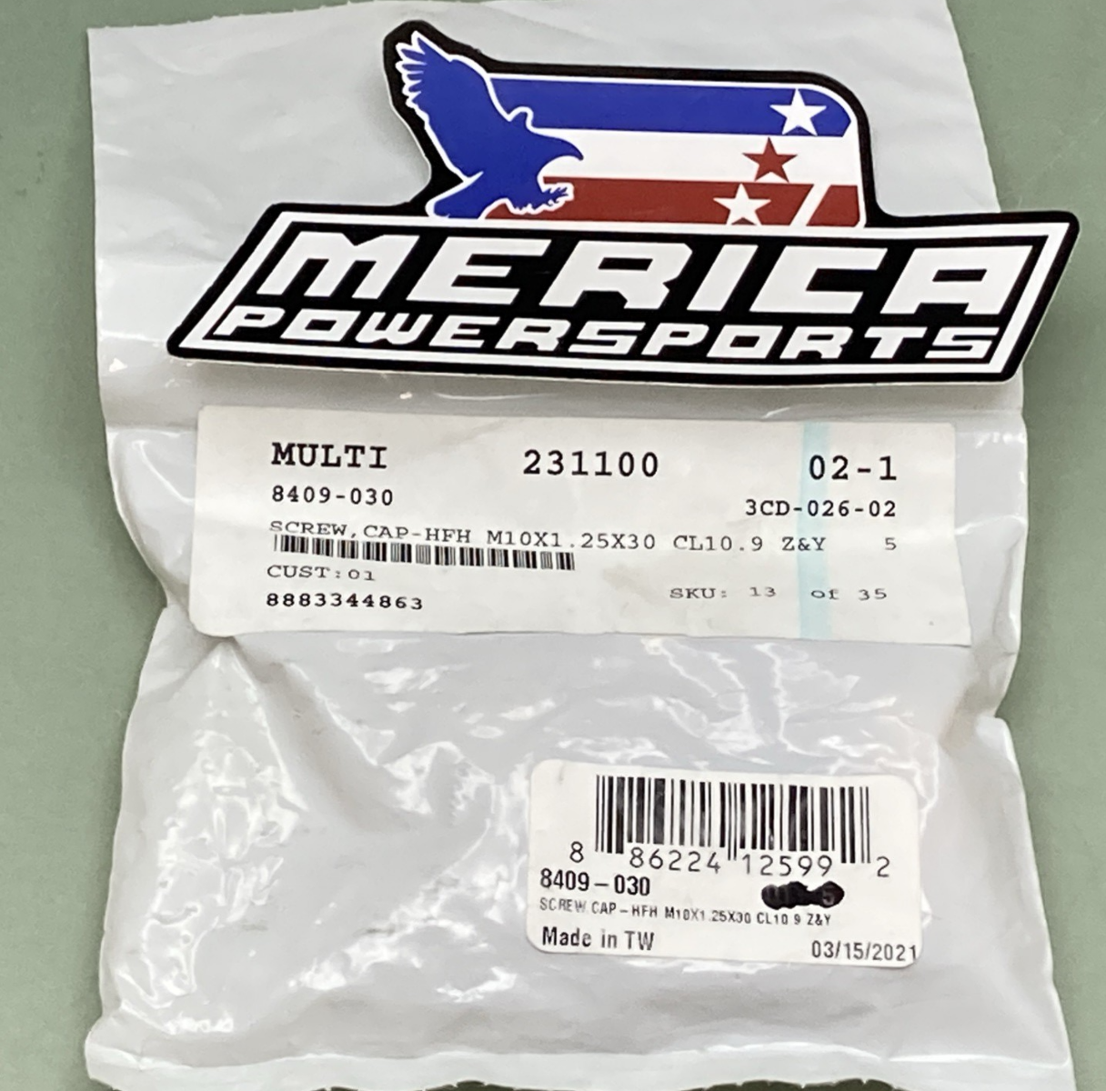 QTY 2 NEW GENUINE ARCTIC CAT 8409-030 CAP SCREW