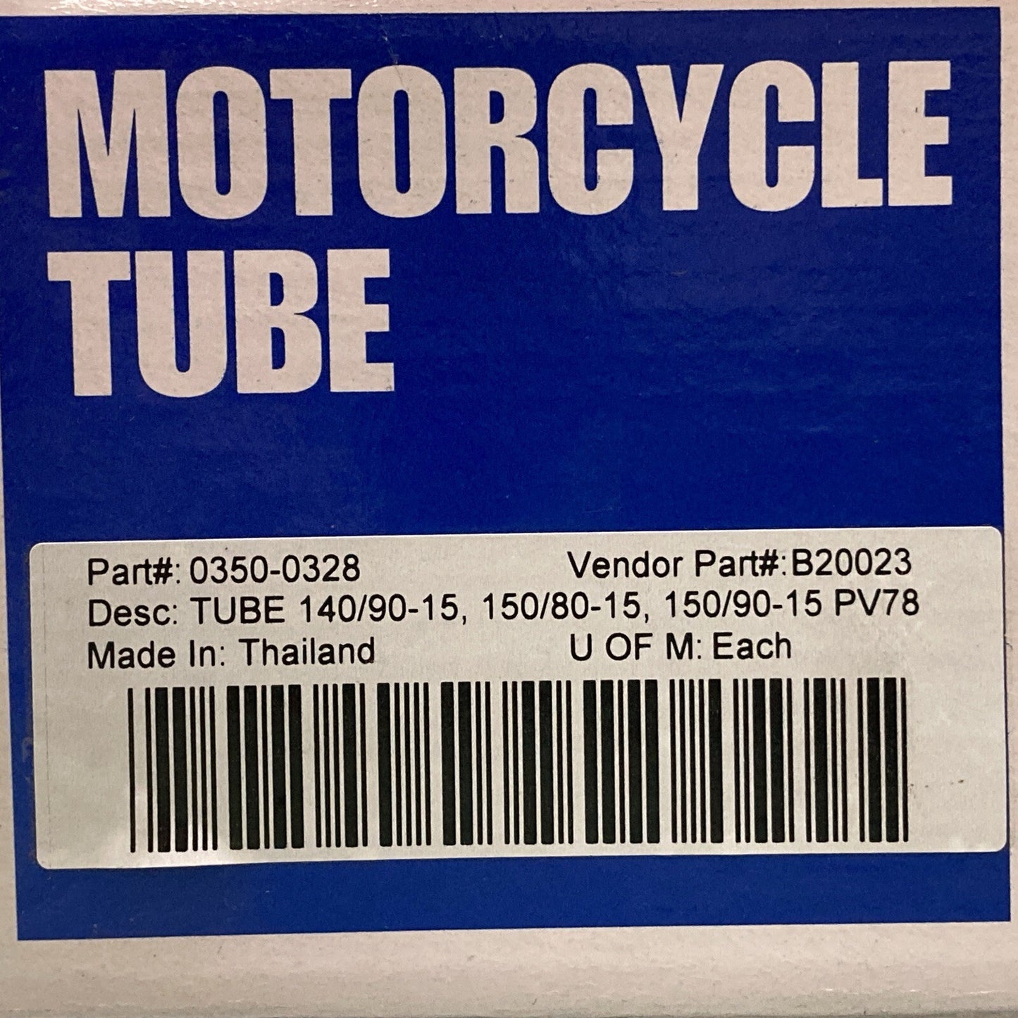 NEW GENUINE PARTS UNLIMITED 0350-0328 140/90-15 TUBE