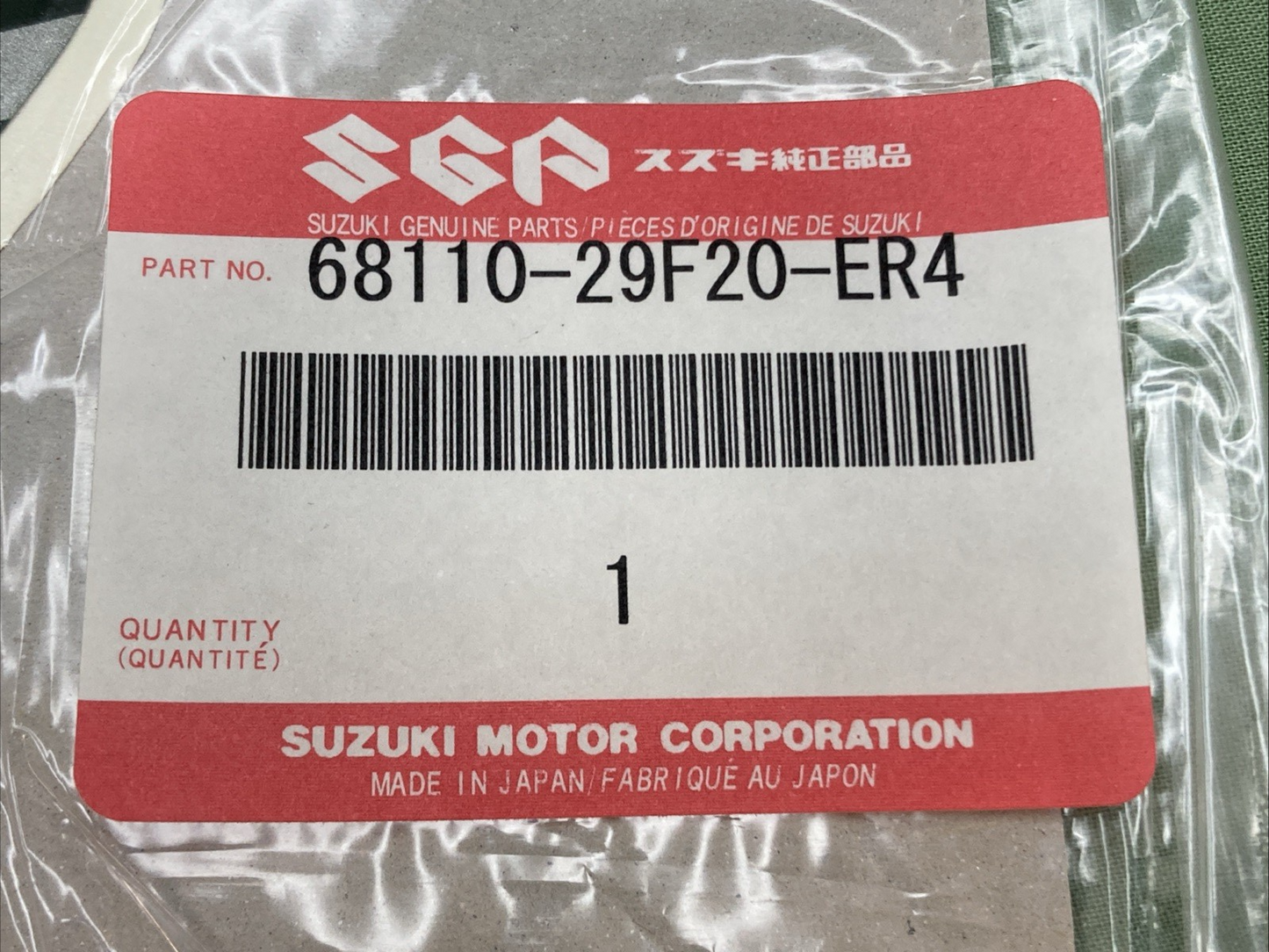 NEW GENUINE SUZUKI 68110-29F20-ER4 TAPE LH ONLY DRZ400