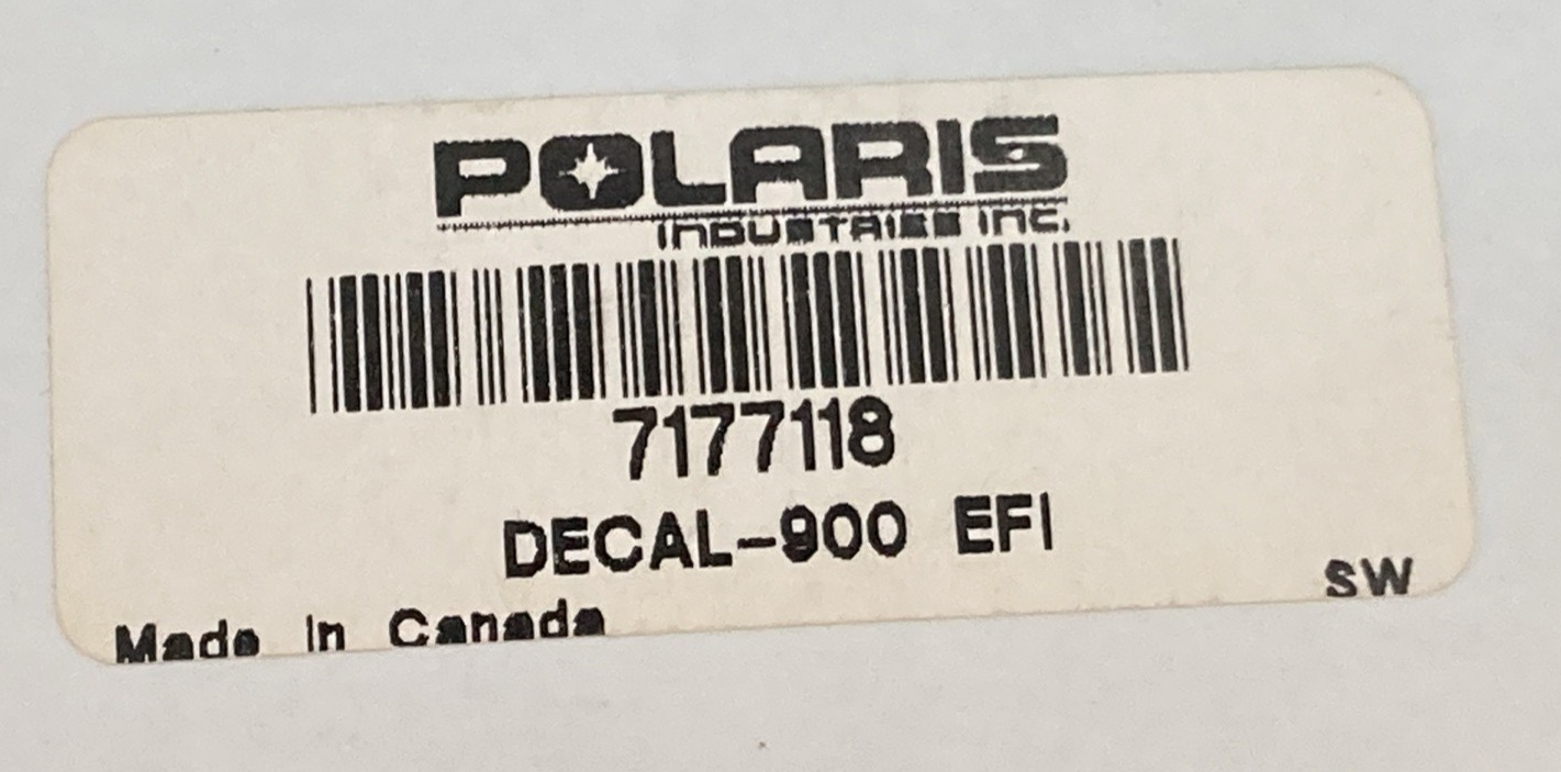 NEW GENUINE POLARIS 7177118 Decal-900 Efi
