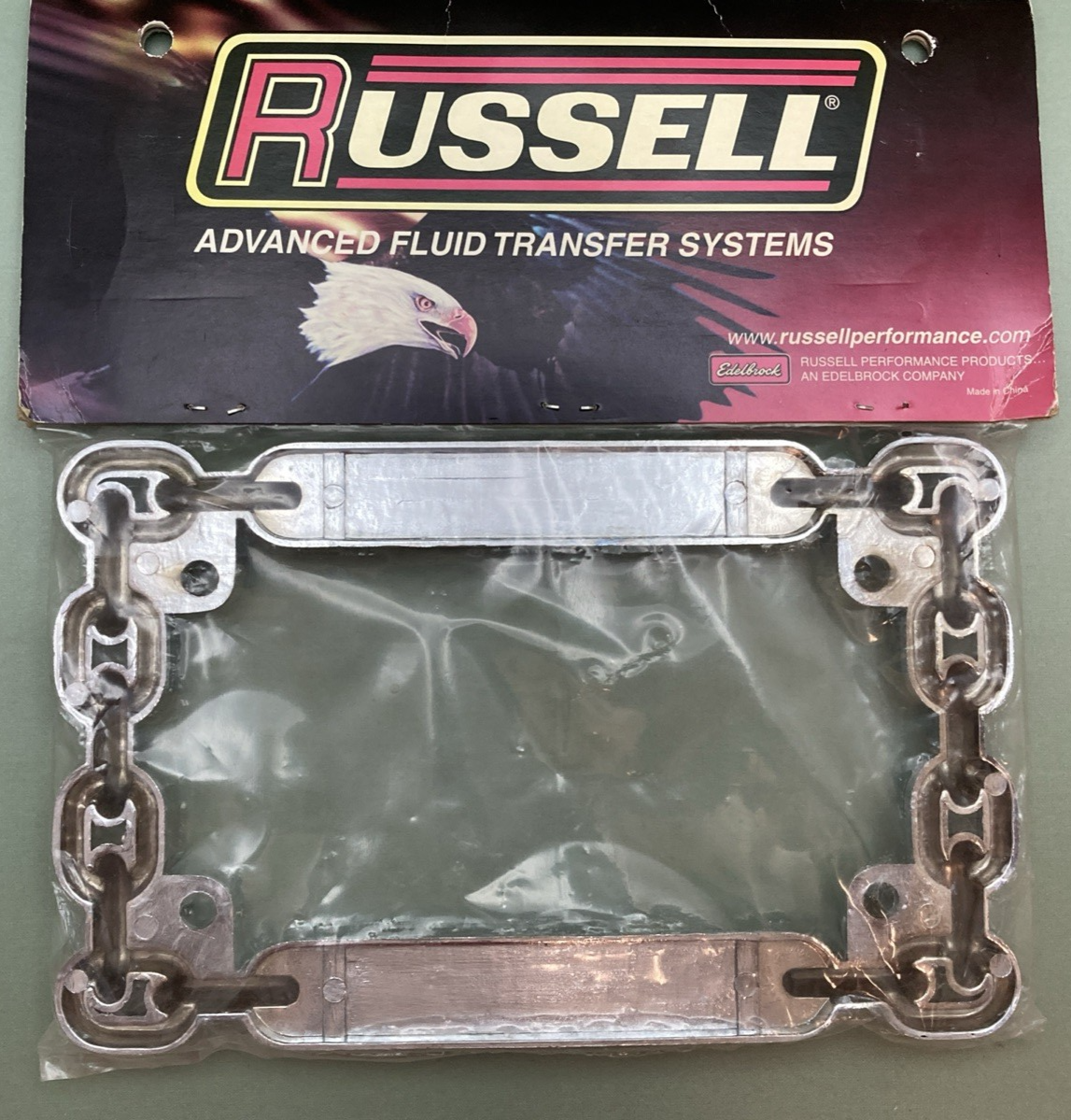 NEW GENUINE RUSSELL R13023 LIC/FRAME CHAIN CHROME, DS720803