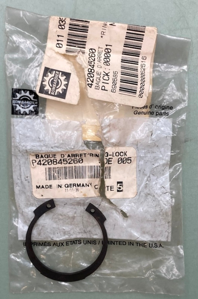 Bombardier 420845260 Ring-Lock, New Genuine