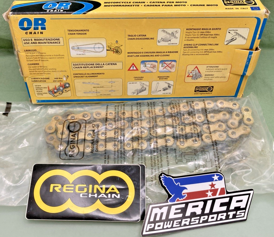 NEW GENUINE REGINA CHAIN 520OR-64L MOTORCYCLE RACING DRIVE CHAIN 64L
